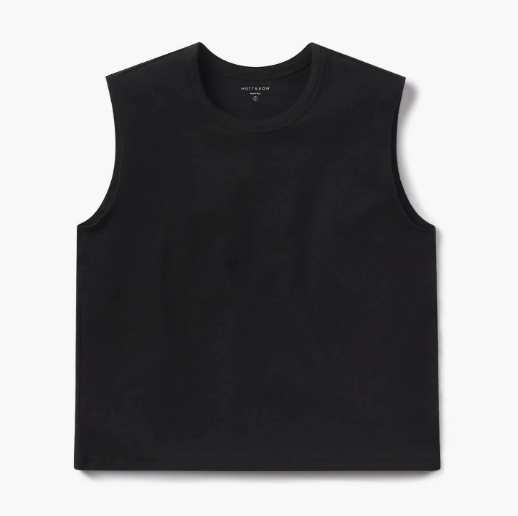 Relaxed Slub Tank Tee - Black